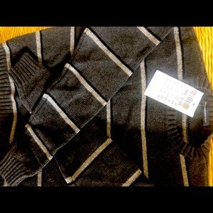 Gray striped sweater